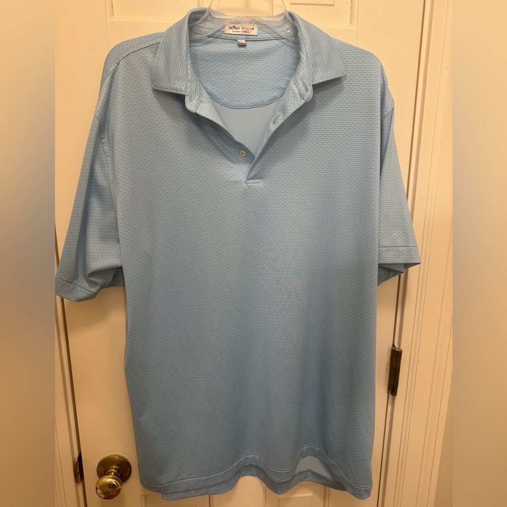 Peter Millar Summer Comfort Men's Light Blue Performance Polo Shirt